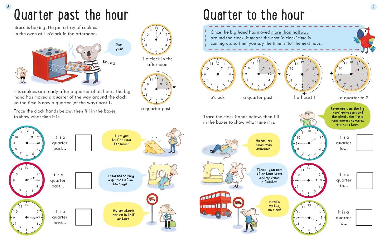Usborne Workbooks Telling the Time 7-8,